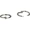 Business Source Standard Book Rings, 0.8" Length, Silver, PK100 01435 - alternate 2